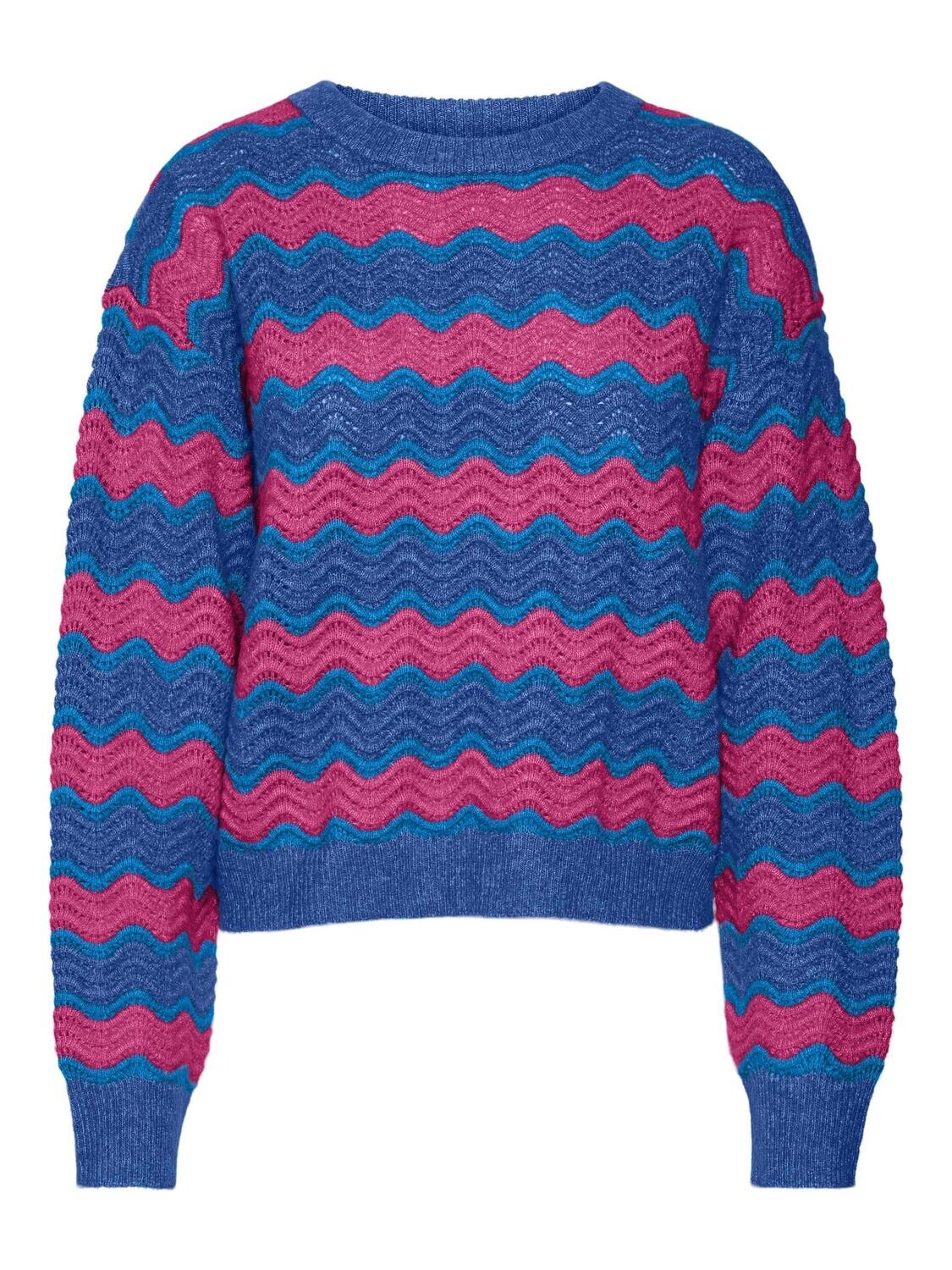 VMTELMA LS O-NECK PULLOVER GA BOO Beaucoup Blue/W. FUC