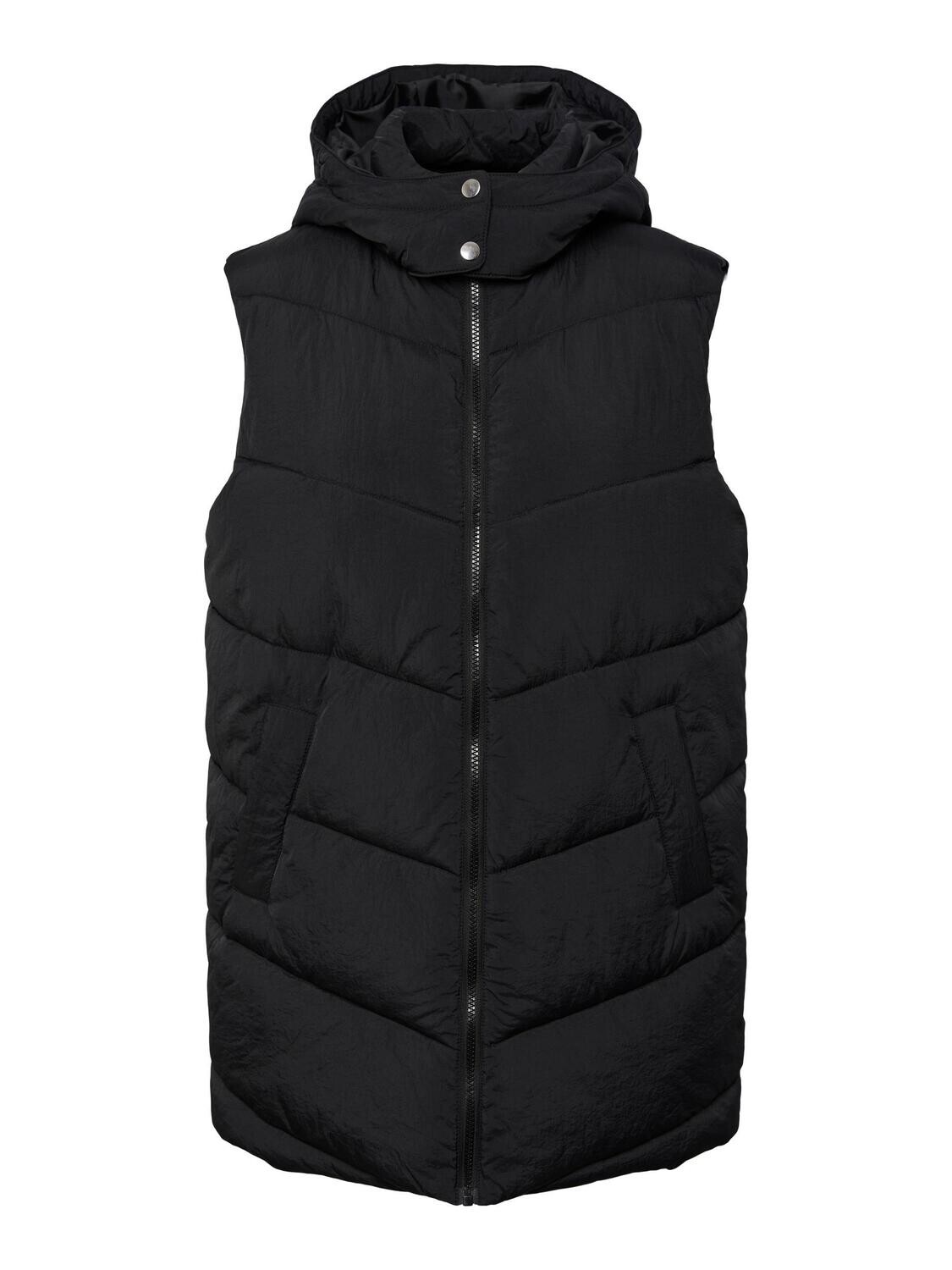 PCJAMILLA SHORT PUFFER VEST NOOS BC Black