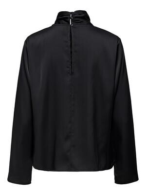 JDYROCKY L/S HIGH NECK TOP WVN Black