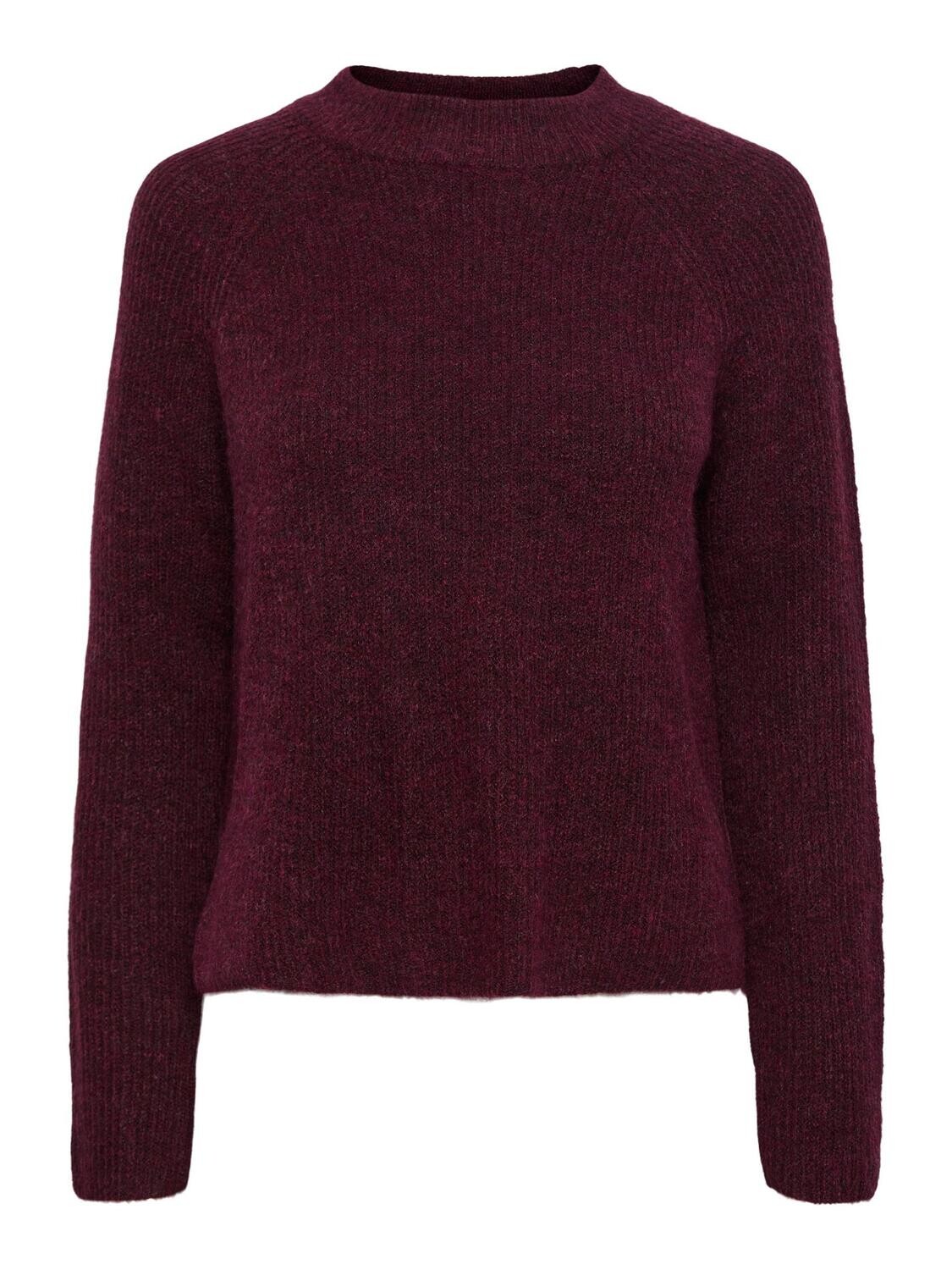 PCELLEN LS O-NECK KNIT NOOS BC Grape Wine