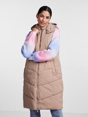PCJAMILLA LONG PUFFER VEST NOOS BC Silver Mink