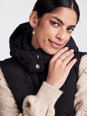 PCJAMILLA LONG PUFFER VEST NOOS BC Black