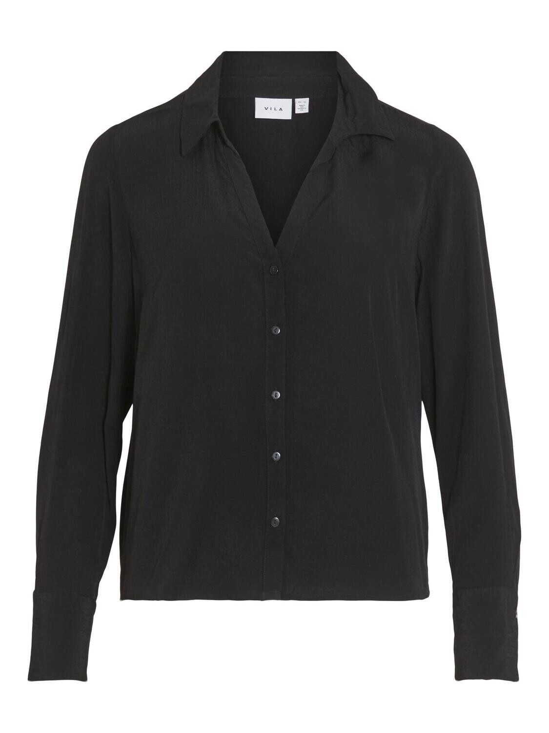 VIFINI BUTTON L/S SHIRT - NOOS Black