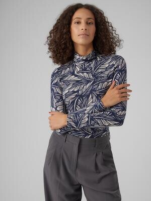VMINA LS HIGHNECK TOP JRS BOO Navy Blazer/LITAS PU