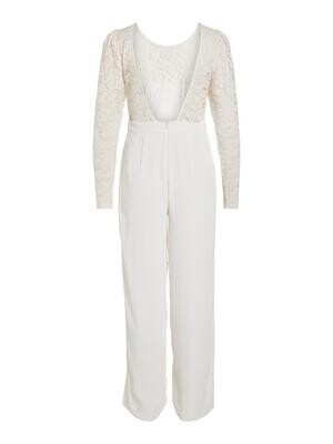 VINORA L/S JUMPSUIT/BR/DC Cloud Dancer-LACE