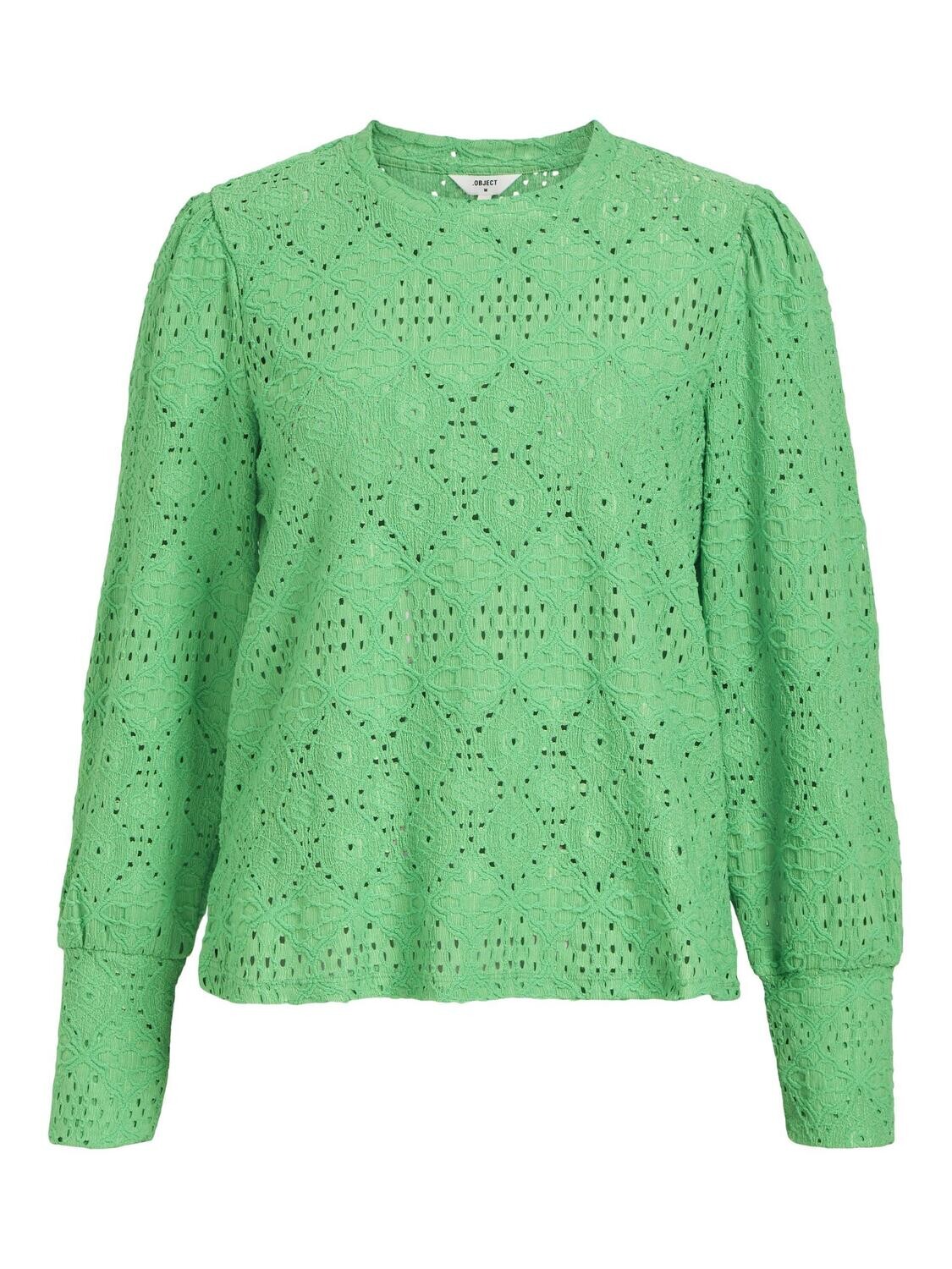 OBJFEODORA L/S TOP NOOS Vibrant Green