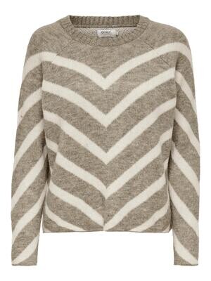 ONLELIZA L/S PULLOVER KNT NOOS Mermaid/WHITECAP GRA