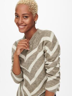 ONLELIZA L/S PULLOVER KNT NOOS Mermaid/WHITECAP GRA