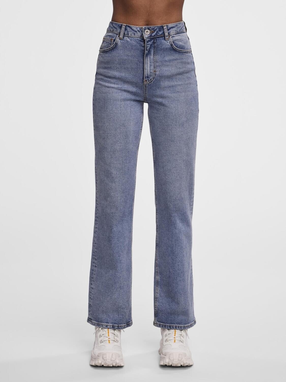 PCHOLLY HW WIDE JEANS MB NOOS BC Medium Blue Denim