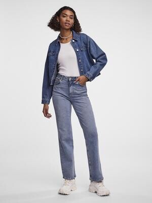 PCHOLLY HW WIDE JEANS MB NOOS BC Medium Blue Denim