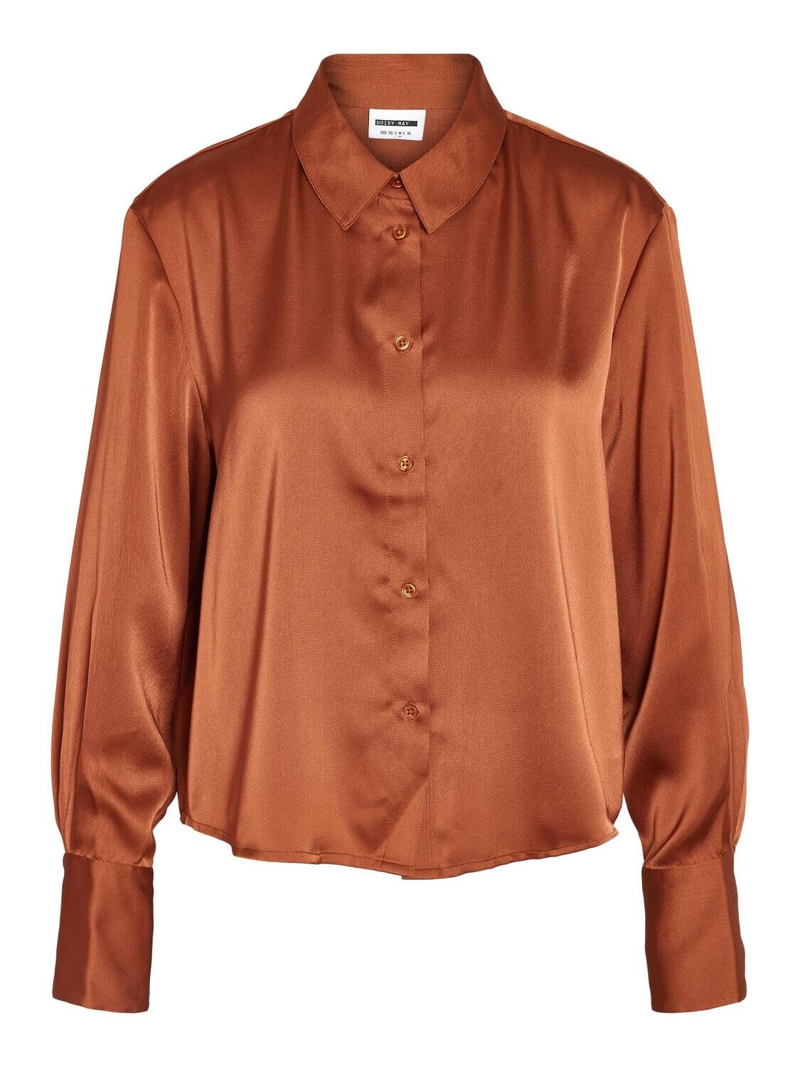 NMHOLLY L/S SHIRT WVN Mocha Bisque