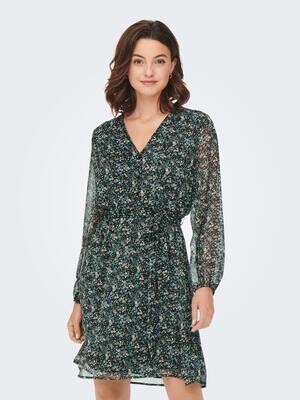 ONLCERA 3/4 SHORT DRESS WVN NOOS Balsam Green-FALL DITSY