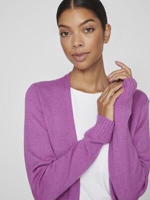VIRIL OPEN L/S KNIT CARDIGAN - NOOS Cattleya Orchid/DARK