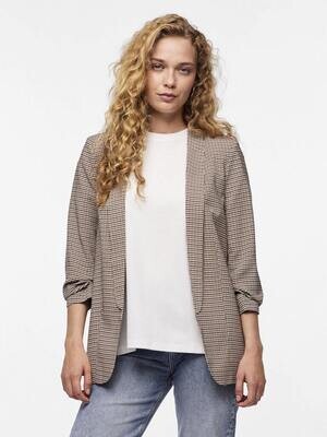 PCBOSELLA 3/4 PRINTED BLAZER NOOS BC Silver Mink-HOUNDSTOOTH