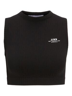 JXCHARLOTTE CROP TOP SEAMLESS ATHL NOOS Black