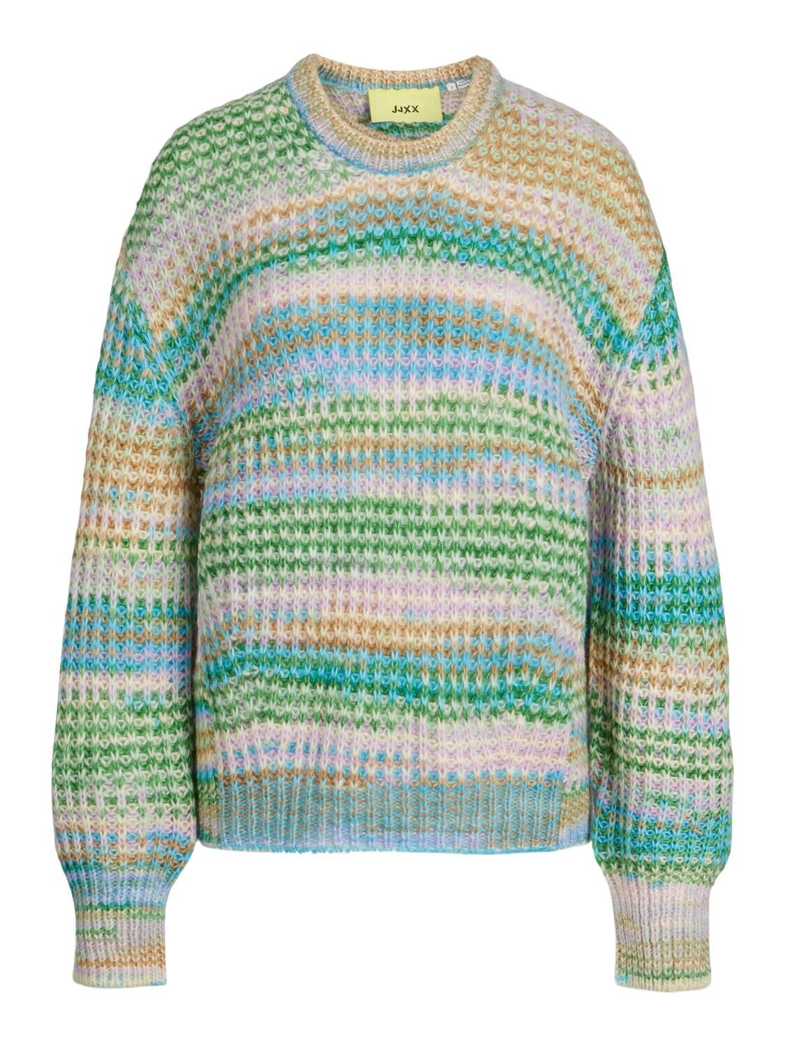JXSIMONE SPACE DYE CREW NECK KNIT SN Medium Green//6 mult