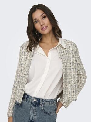 JDYCOCO L/S BOUCLE BLAZER PNT Eggnog-MIXED MELANGE BOUCLE