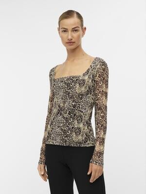 OBJCARLOTTA LS MESH TOP E AU 23 Sandshell-Leo