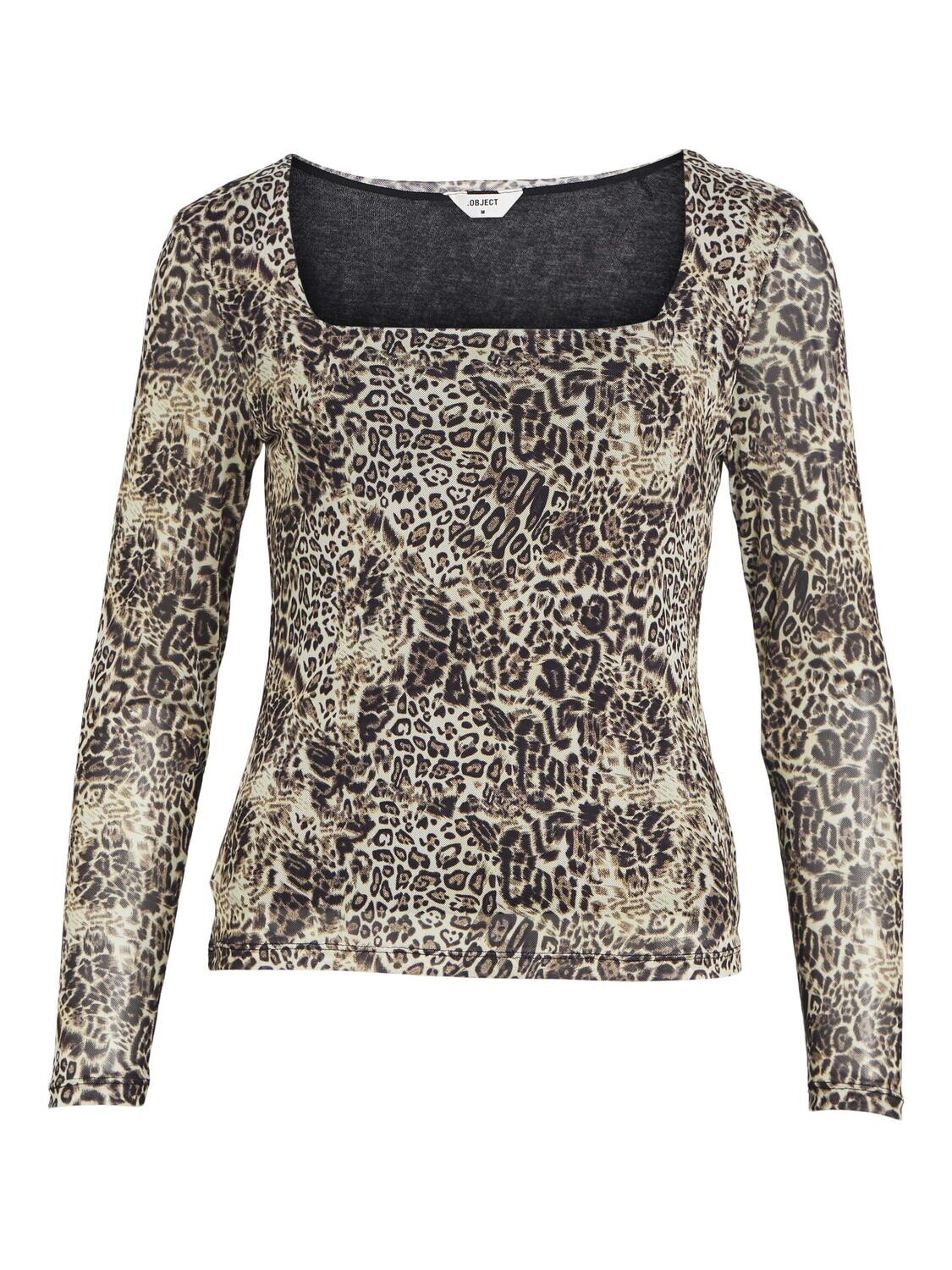 OBJCARLOTTA LS MESH TOP E AU 23 Sandshell-Leo