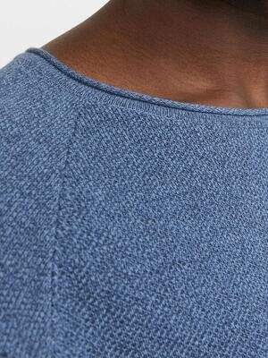JJEHILL KNIT CREW NECK NOOS Pacific Coast/Twist