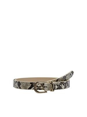 ONLANIMAL PU JEANS BELT ACC White Pepper/SNAKE W