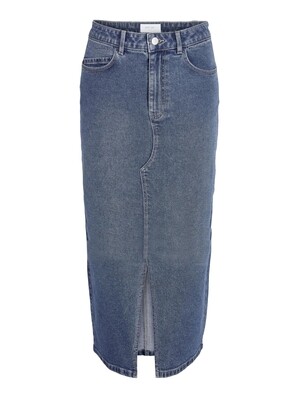 NMKATH NW SLIT LONG SKIRT VI477MB NOOS Medium Blue Denim