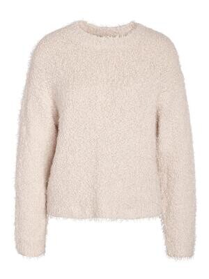 NMSASSY L/S O-NECK KNIT NOOS Eggnog