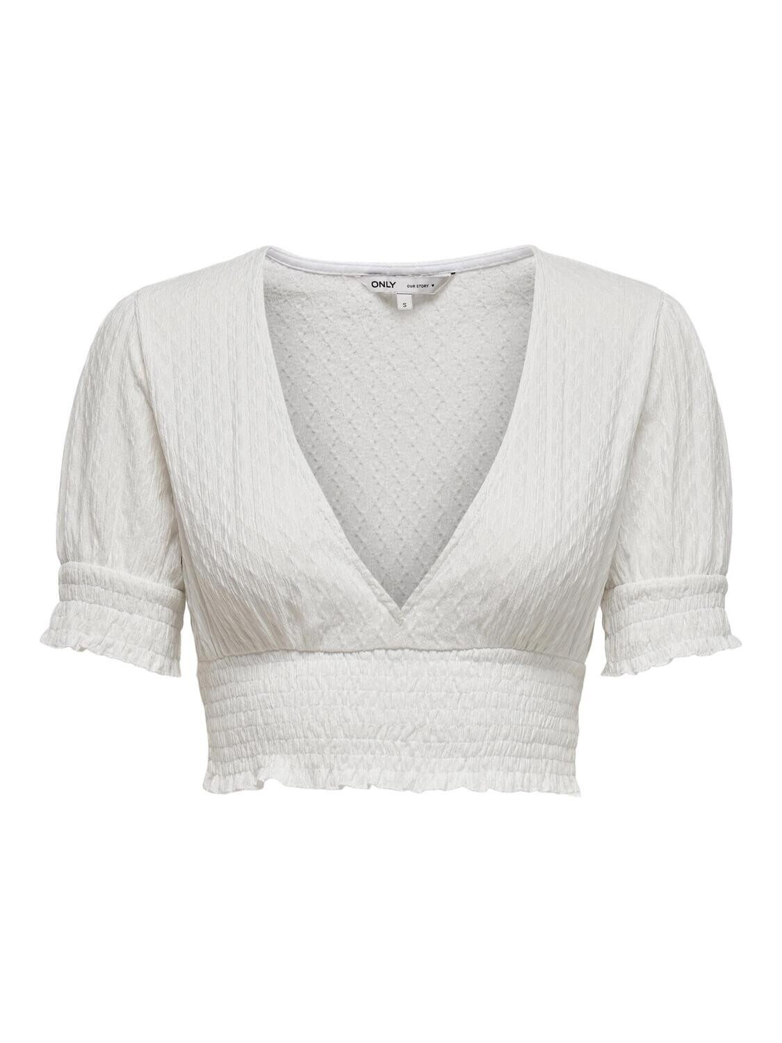 ONLHANNAH S/S SMOCK TOP JRS NOOS Cloud Dancer