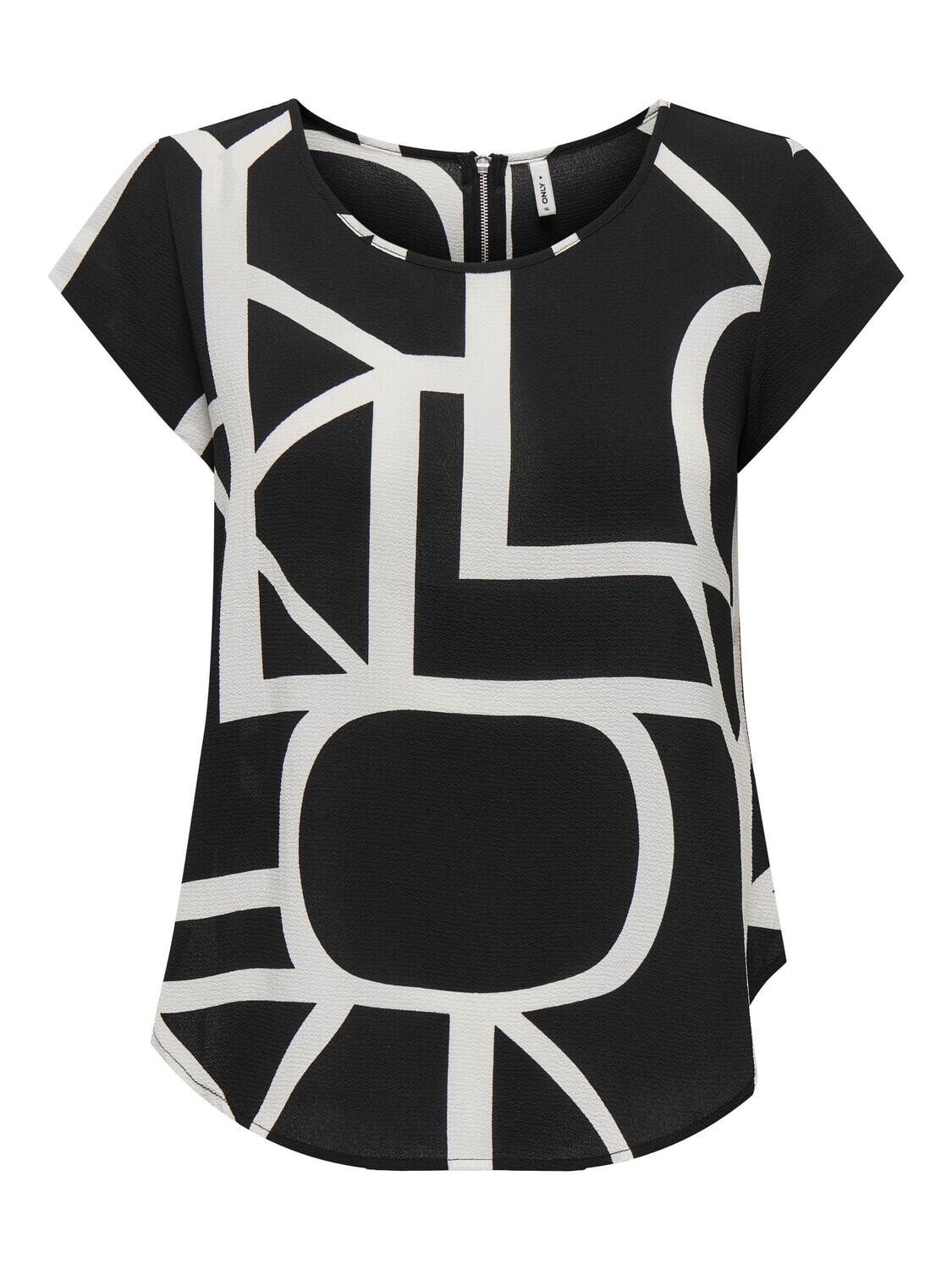 ONLVIC S/S AOP TOP NOOS PTM Black/Maritime great