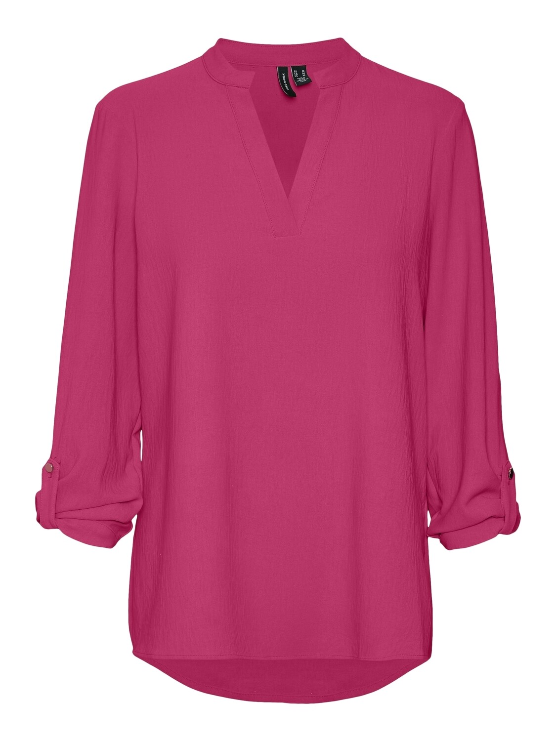 VMGAVINA L/S V-NECK TOP WVN BTQ Raspberry Sorbet