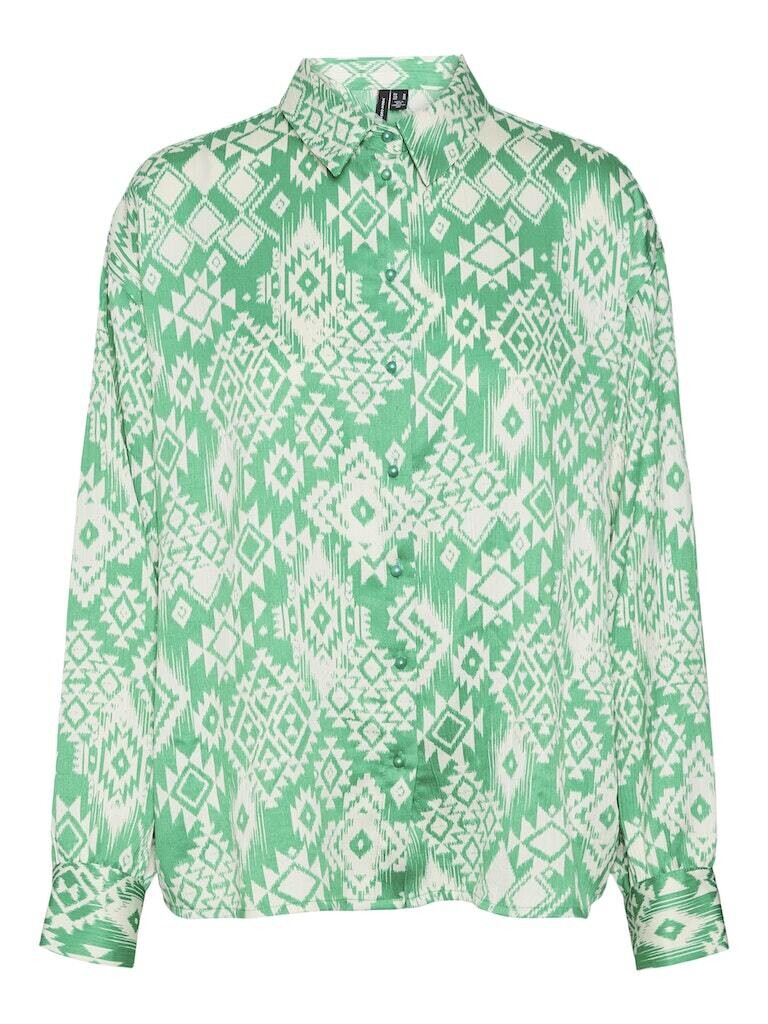 VMGEMA GIDA L/S SHIRT WVN BTQ Bright Green/GEMA