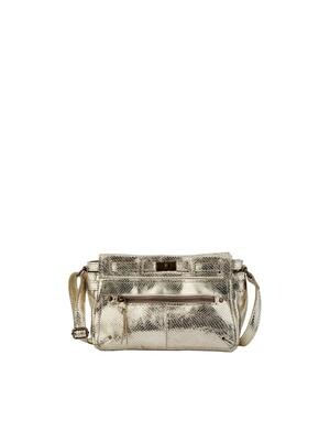 PCNOELLE LEATHER CROSS BODY FC Beige/CHAMPAGNE SNAKE