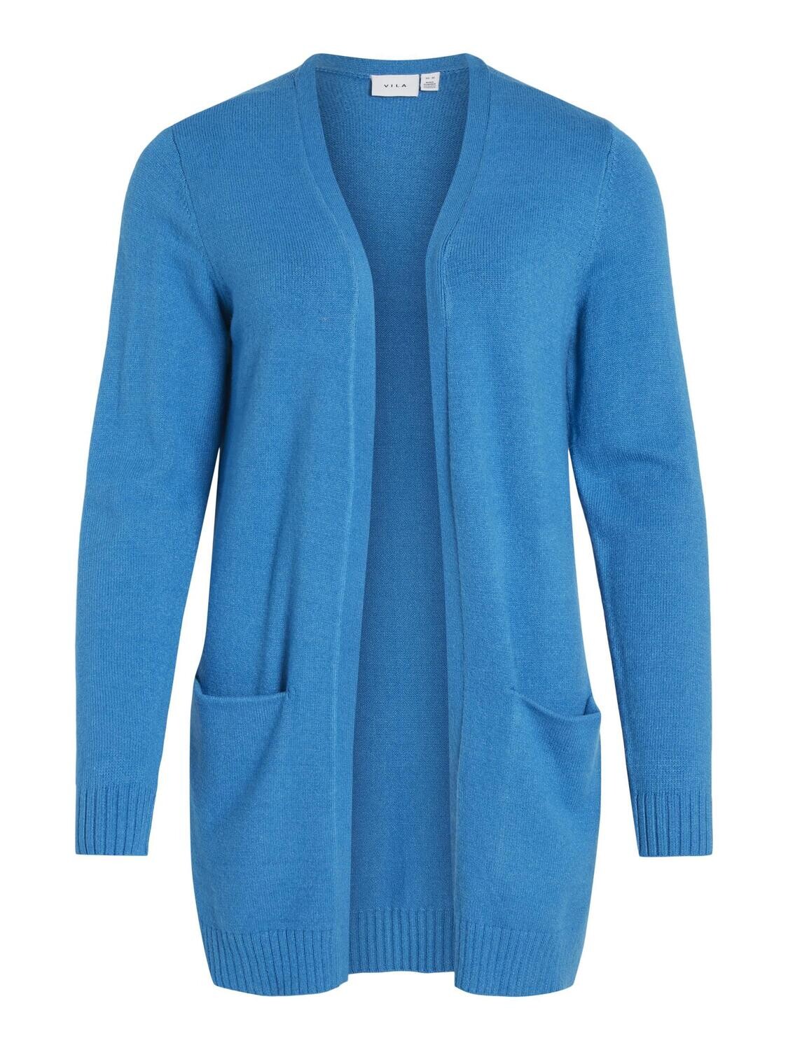VIRIL OPEN L/S KNIT CARDIGAN - NOOS Cloisonné/DARK MELAN