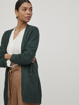 VIRIL OPEN L/S KNIT CARDIGAN - NOOS Pineneedle MELANGE