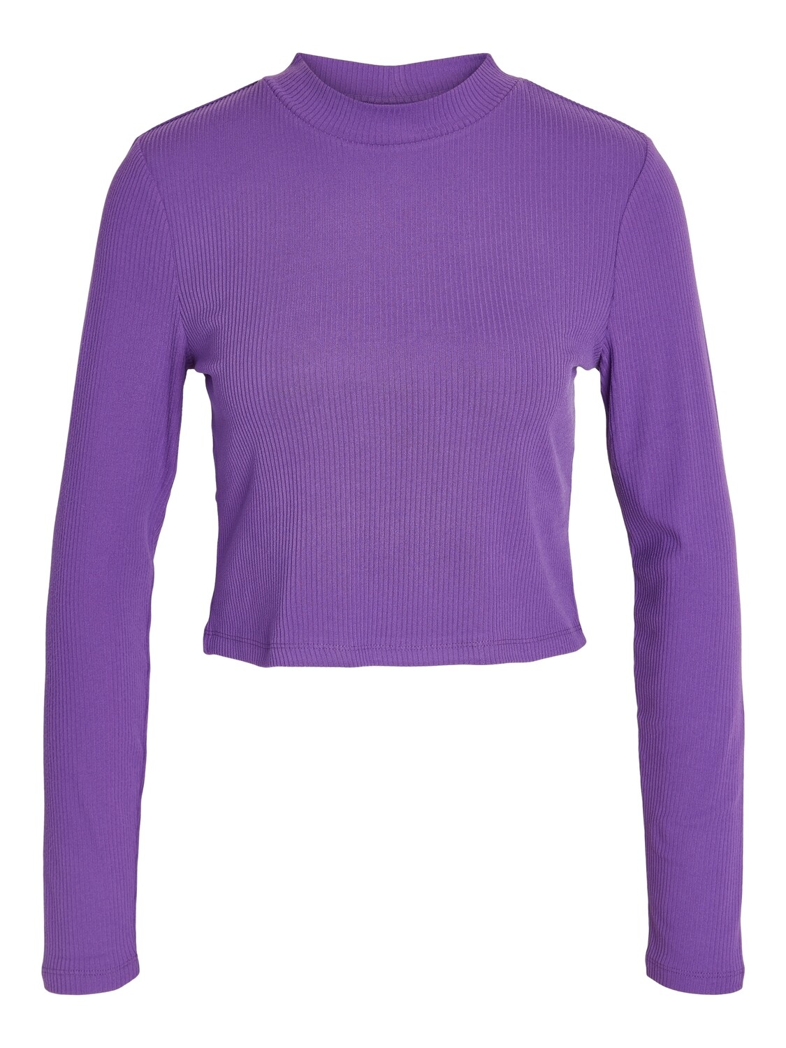 NMDIANE L/S HIGH NECK SEMI CROPPED TOP Amaranth Purple