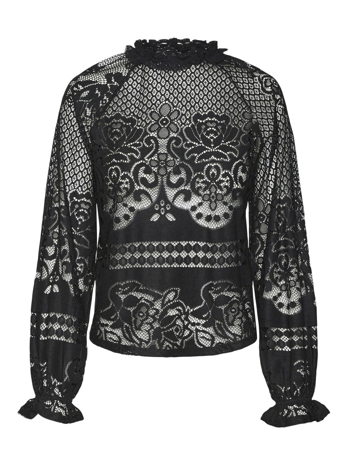 VMBELLA LS LACE TOP JRS POP2 Black
