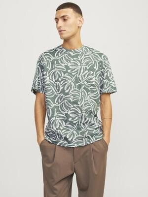 JORLAFAYETTE AOP TEE SS CREW NECK LN Laurel Wreath
