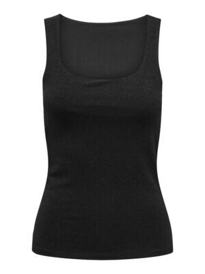 ONLROMA S/L 2-WAYS SHINE TOP JRS Black/Black glitter