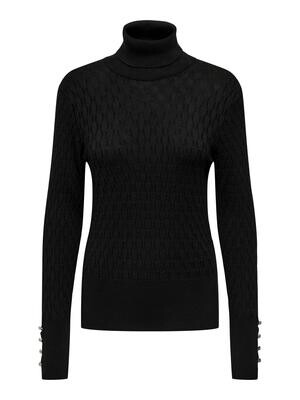 ONLLOVA L/S HIGHNECK PULLOVER KNT Black