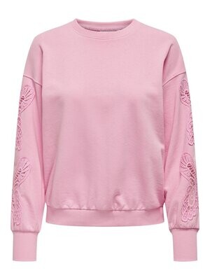 ONLFLY L/S BUTTERFLY UB SWT Begonia Pink-Butterfly sleeve