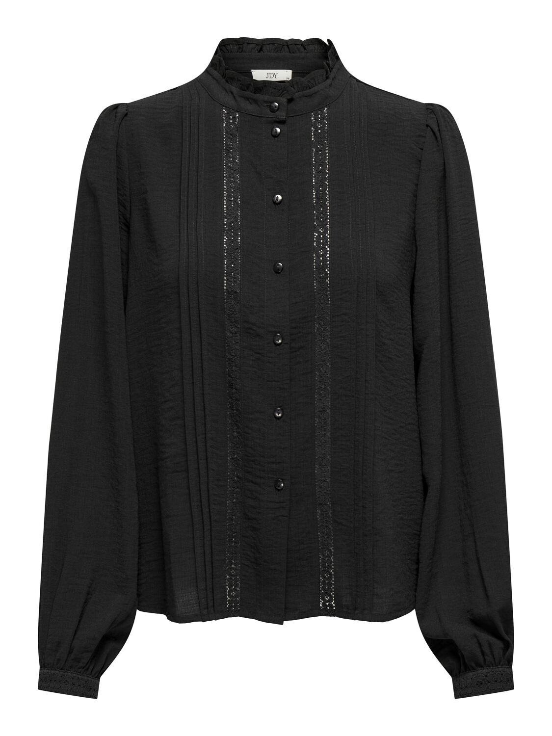 JDYELLIS L/S LACE SHIRT WVN NOOS Black