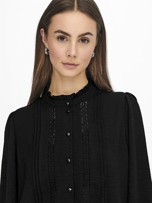 JDYELLIS L/S LACE SHIRT WVN NOOS Black