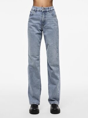 PCKELLY HW STRAIGHT JEANS LB302 NOOS Light Blue Denim