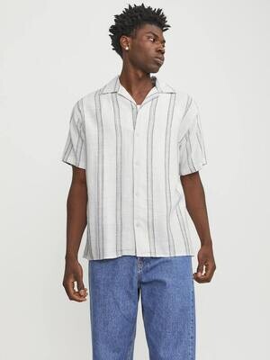 JORCABANA STRIPE SHIRT SS SN Cloud Dancer