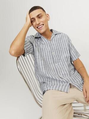 JORCABANA STRIPE SHIRT SS SN Sky Captain