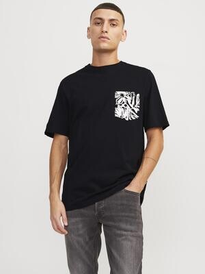 JORLAFAYETTE POCKET TEE SS CREW NECK LN Black
