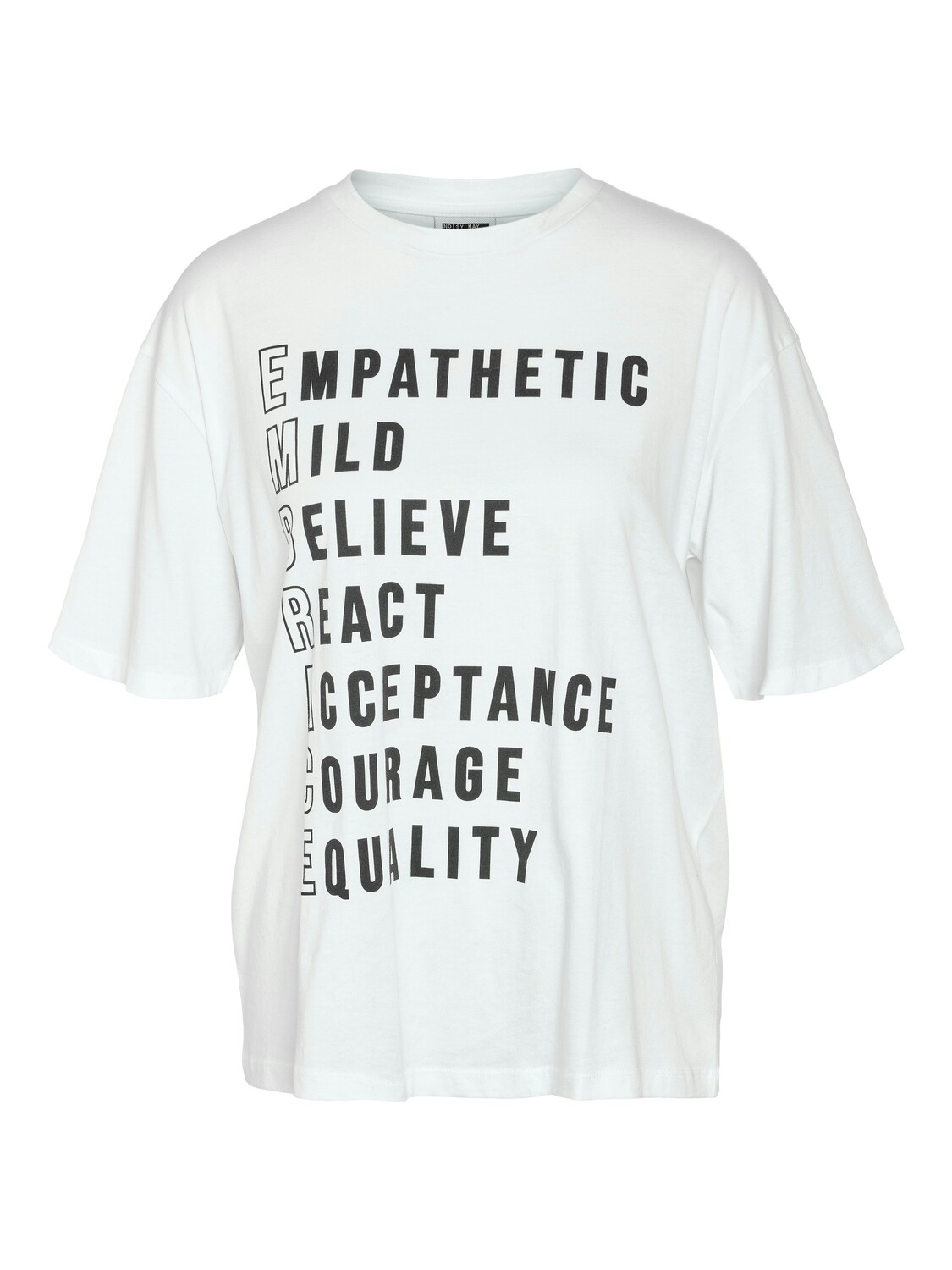 NMMILLIE S/S T-SHIRT JRS FWD Bright White-EMBRACE