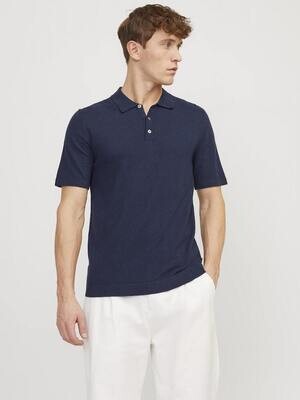 JJEEMIL KNIT POLO S/S SN Navy Blazer