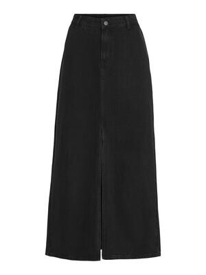 VIKIRA LONG DENIM SKIRT /E Black
