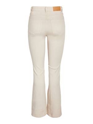 NMSALLIE HW FLARE JEANS OATMEAL NOOS Oatmeal
